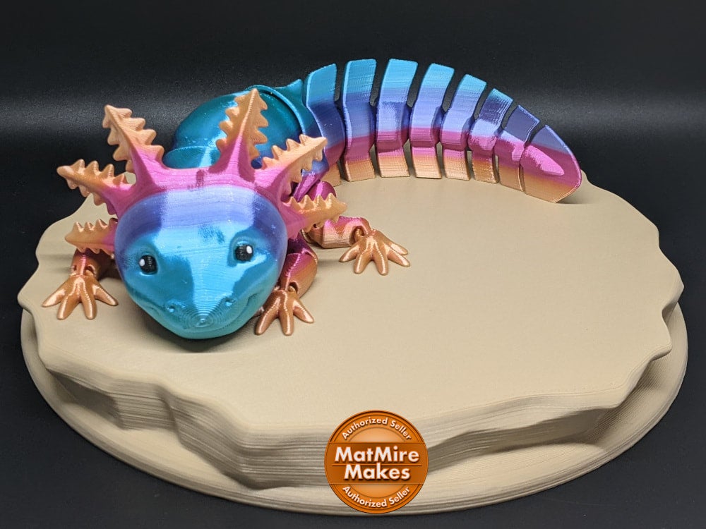 Axolotl Flexible Fidget Toy 3D Printed Johnson 3D Creations axolotl-flexible-fidget-toy-3d-printed-johnson-3d-creations