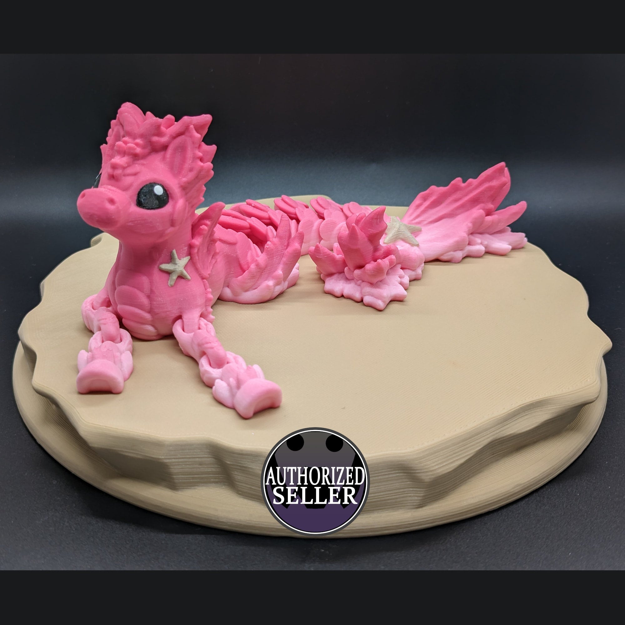 Hippocampus Sea Horse Flexible Fidget Toy 3D Printed Johnson 3D Creations