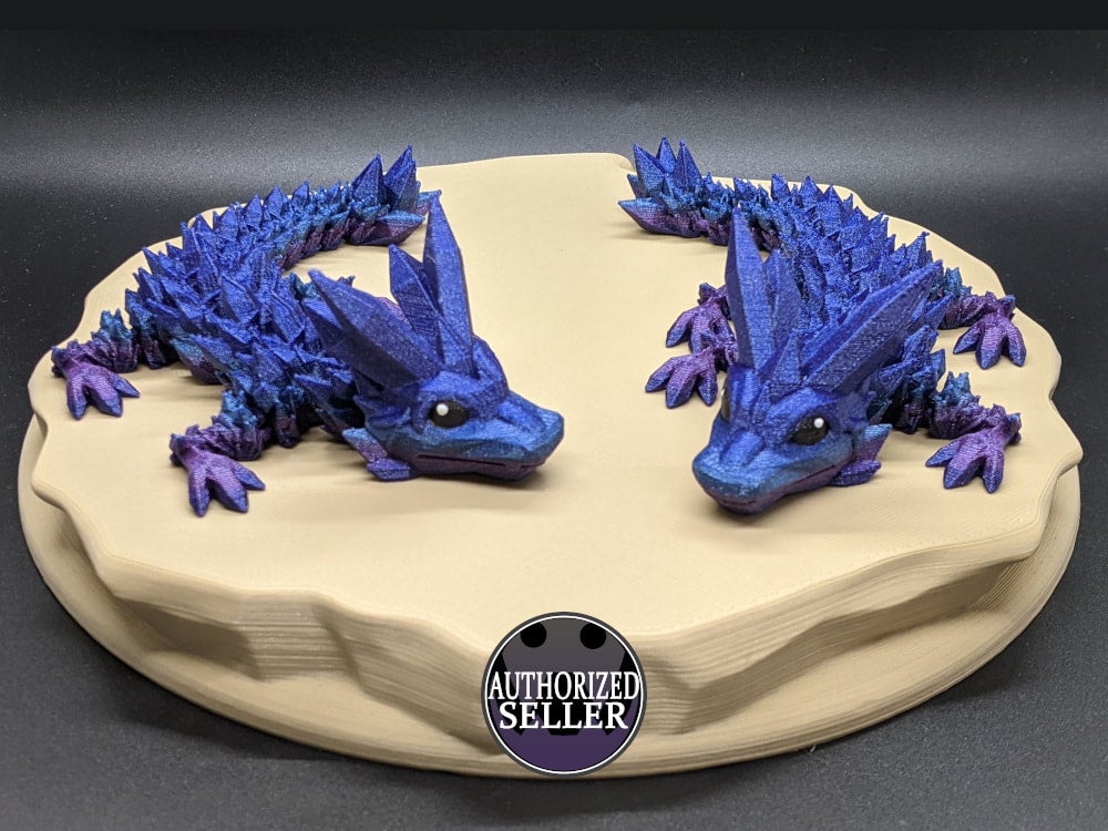 Crystal Dragon Fidget Toy - Articulated Crystal Dragon - 3D